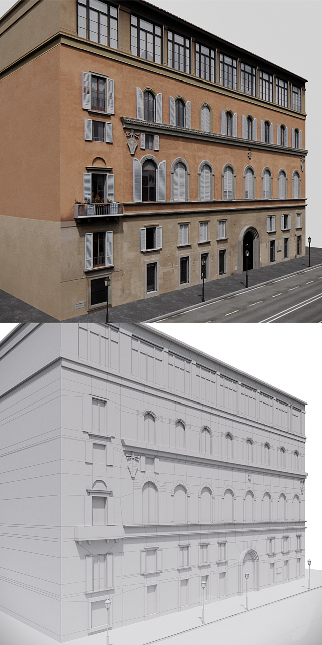 The facade for Background 3DSMax File - thumbnail 2