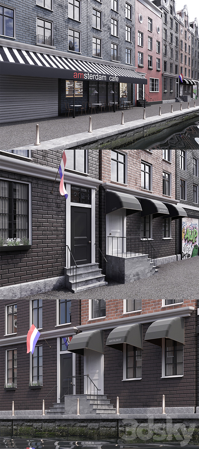 Facade Amsterdam 3d