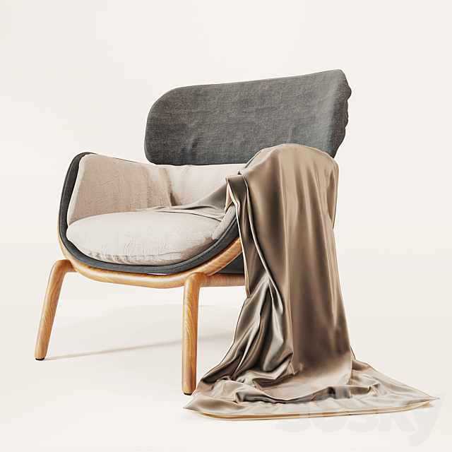 Armchair ELYSIA LOUNGE by Nichetto 3d