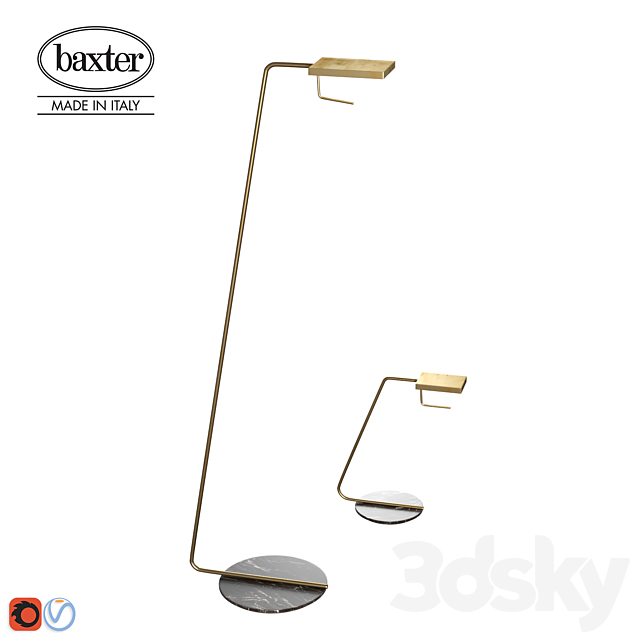Baxter Blade table and floor lamp 3d