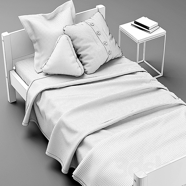 FLEXA SINGLE BED 3d