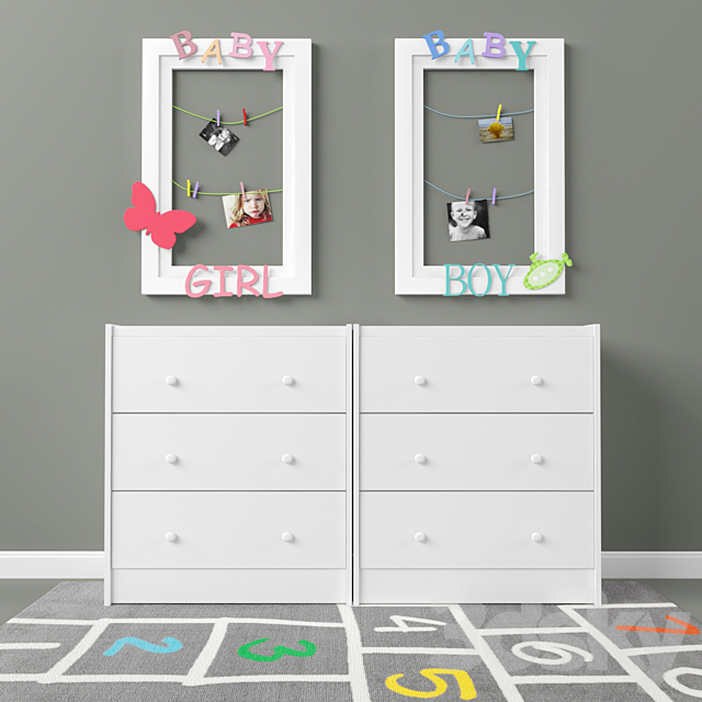 Creative frame for baby 3DSMax File - thumbnail 1