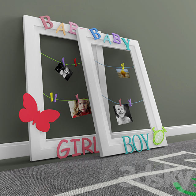 Creative frame for baby 3DSMax File - thumbnail 2