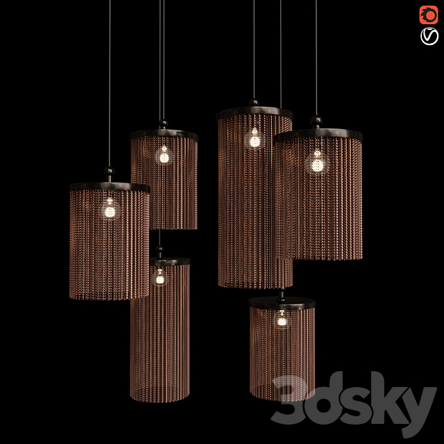 Suspensions Light with Chain 3d
