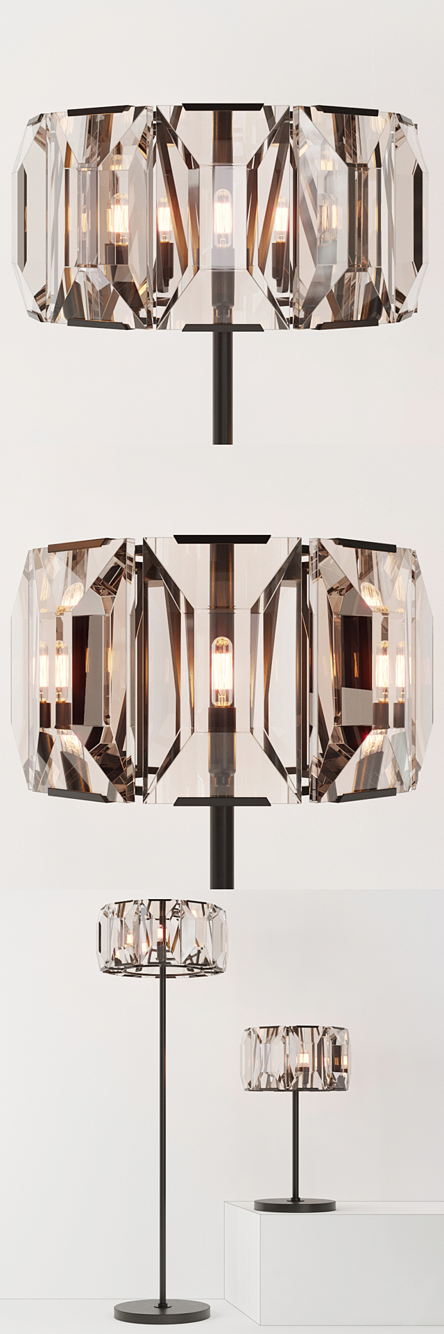 HARLOW CRYSTAL TABLE LAMP. FLOOR LAMP 3d