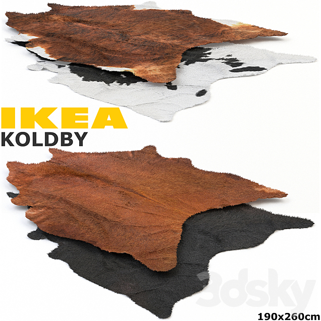 IKEA KOLDBY (KOLDBI) RUG SET 3d
