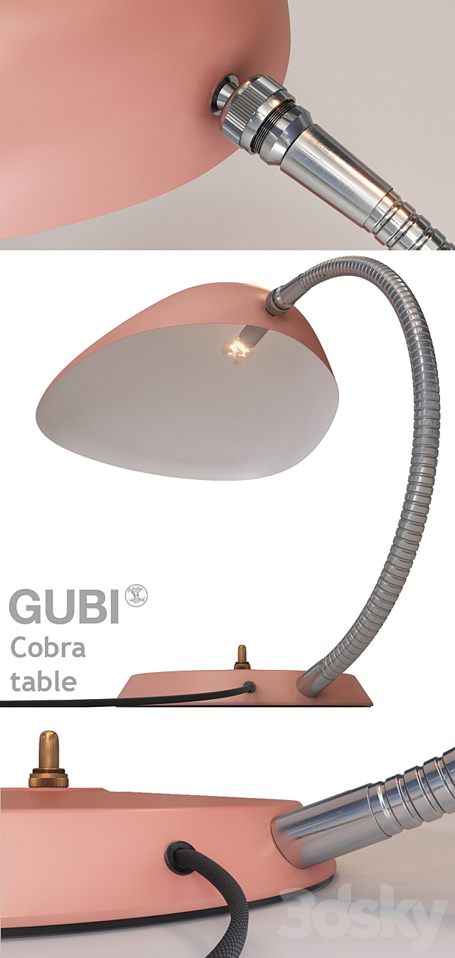 Gubi cobra table lamp 3DSMax File - thumbnail 2