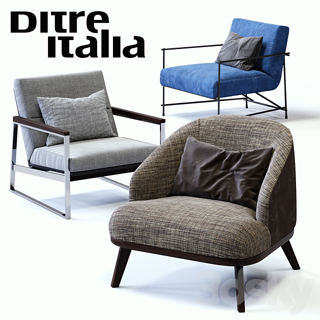 Ditre Italia Armchairs Set 3DSMax File - thumbnail 1