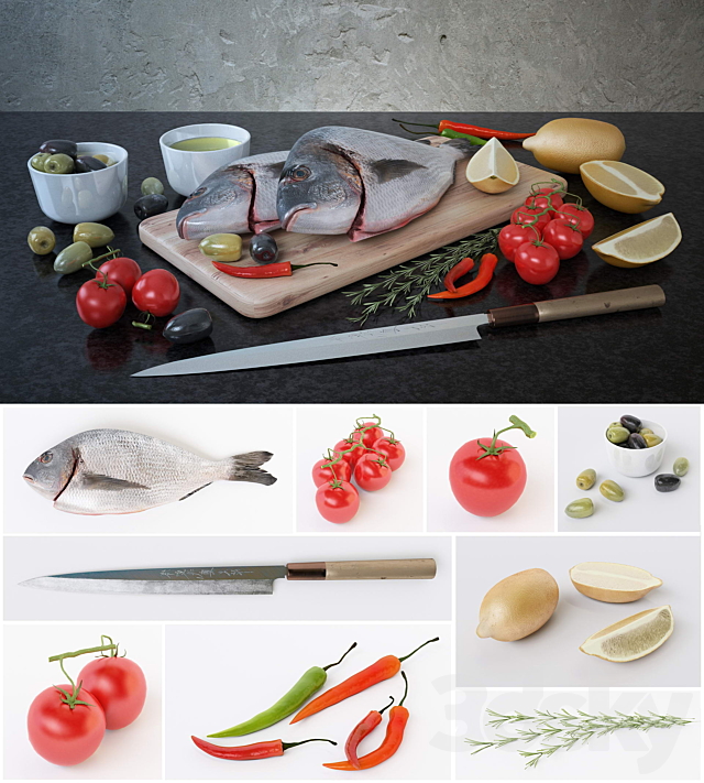 Fresh fish 3d
