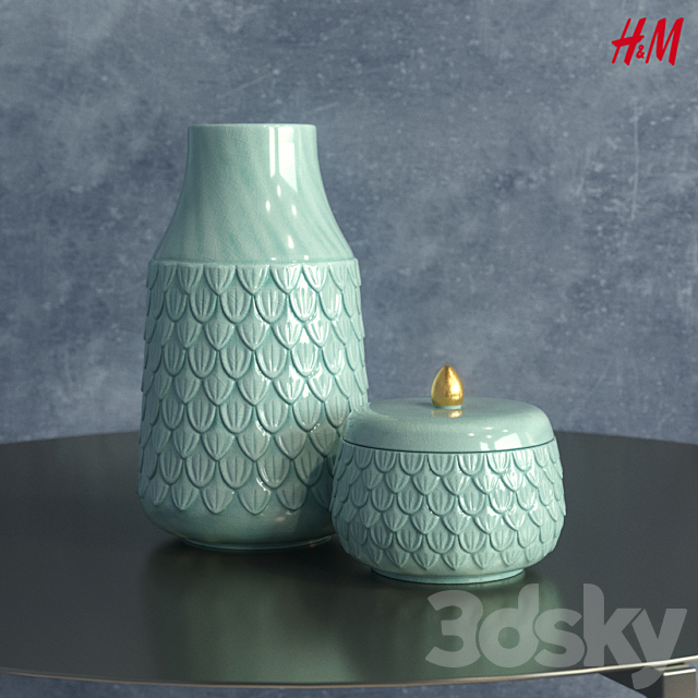 H&M Home Tall stoneware vase 3DSMax File - thumbnail 1