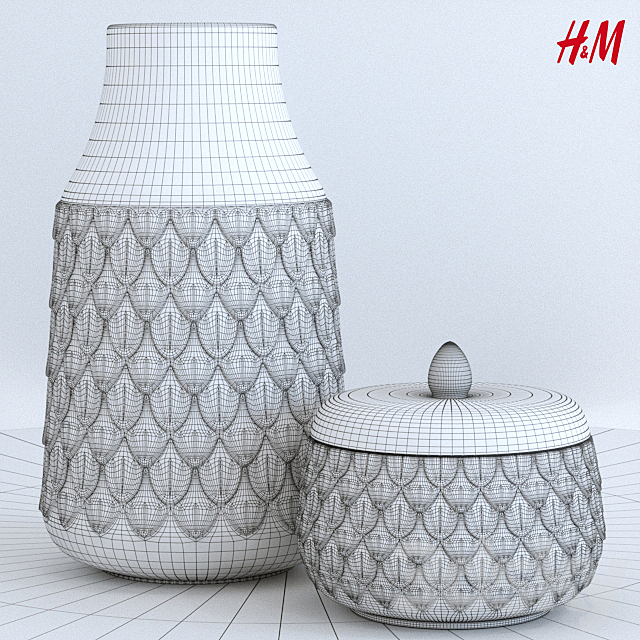 H&M Home Tall stoneware vase 3DSMax File - thumbnail 3