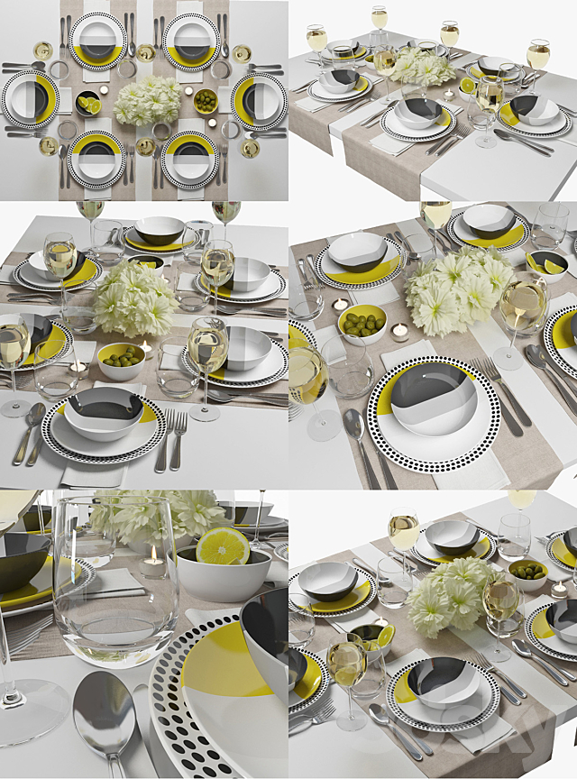 table setting 03 3d