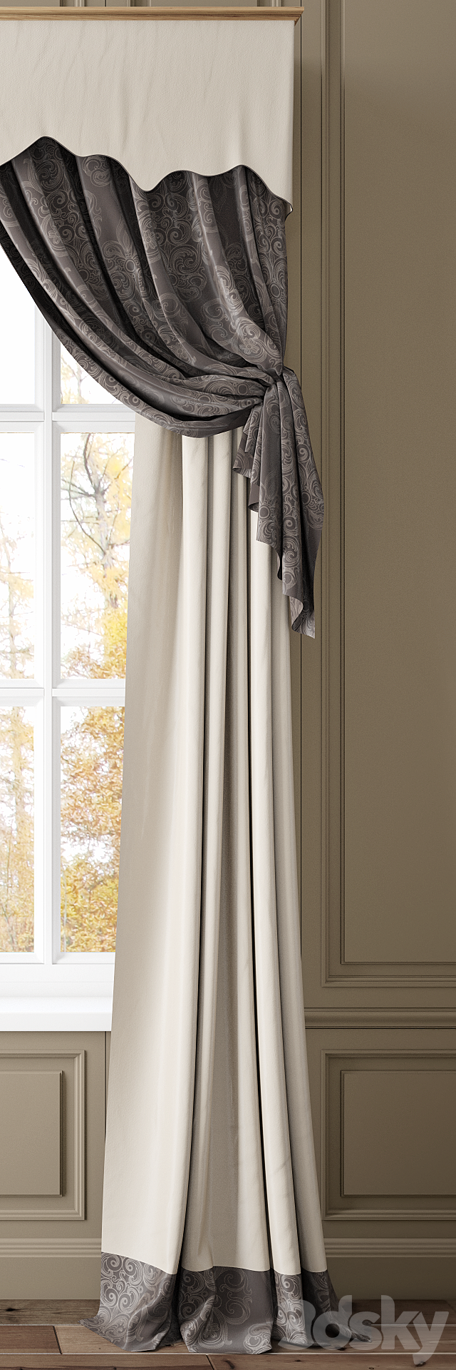 Curtain 64 3DS Max Model - thumbnail 2