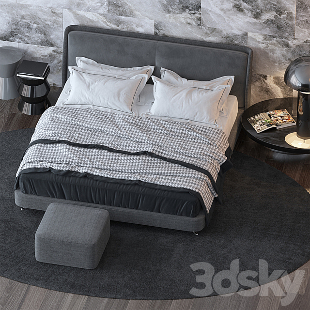 Bed by Minotti 3DSMax File - thumbnail 2
