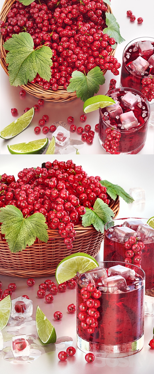 Currant juice with berries 3DSMax File - thumbnail 2