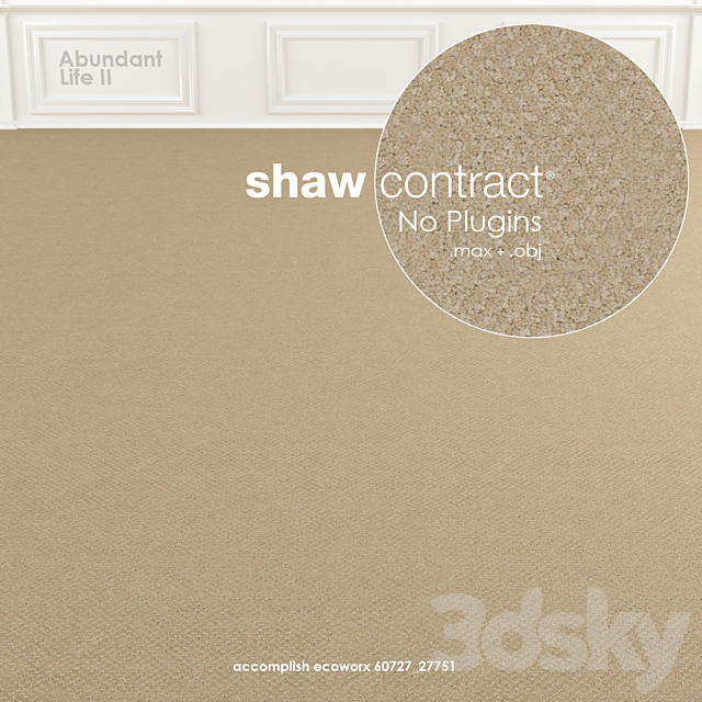 Shaw Carpet Abundant Life II No: 1 3DSMax File - thumbnail 1