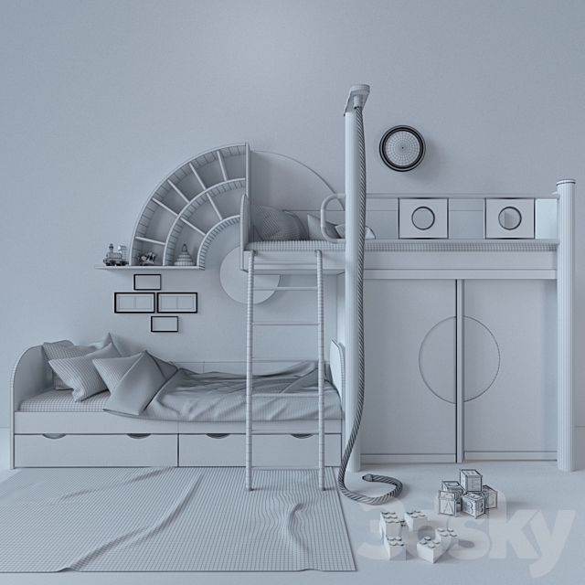 Children's furniture Over the Rainbow 3d