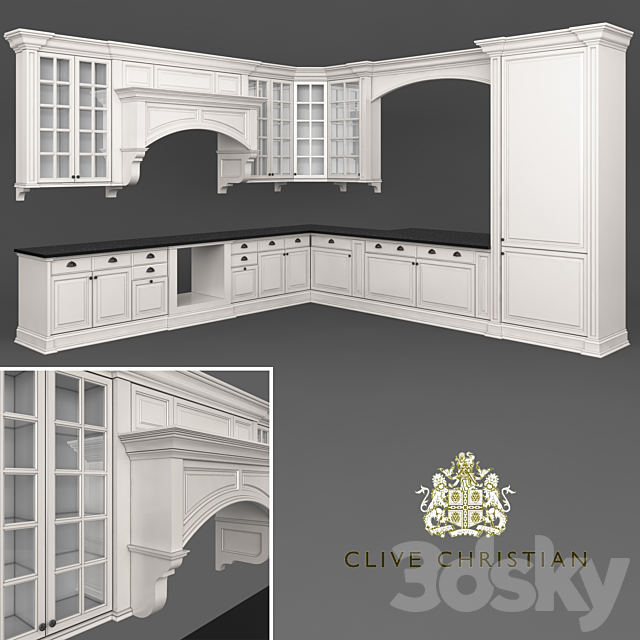 Classical Clive Christian kitchen 3DSMax File - thumbnail 1