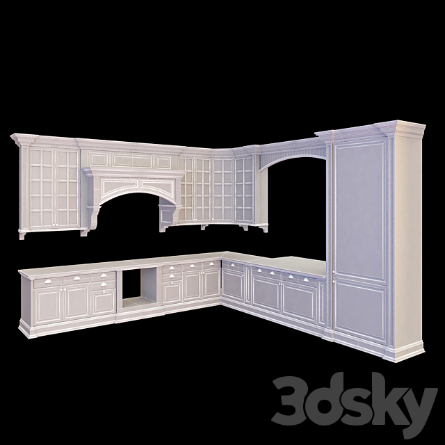 Classical Clive Christian kitchen 3DSMax File - thumbnail 3