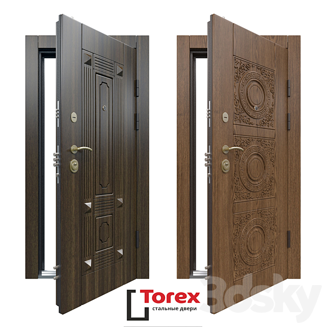 Entrance metal doors Torex 3DSMax File - thumbnail 1