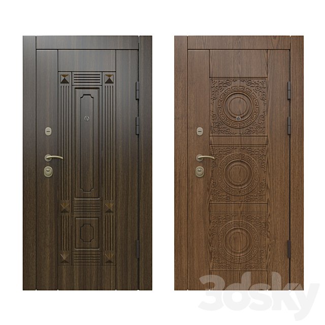Entrance metal doors Torex 3d