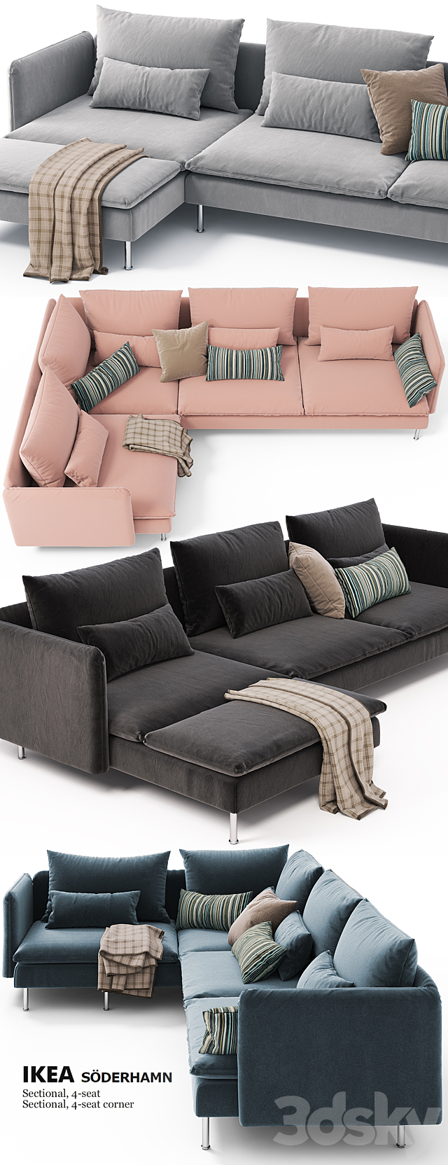 Corner sofas Ikea SODERHAMN Sectional. 4-seat. Sectional. 4-seat corner 3d