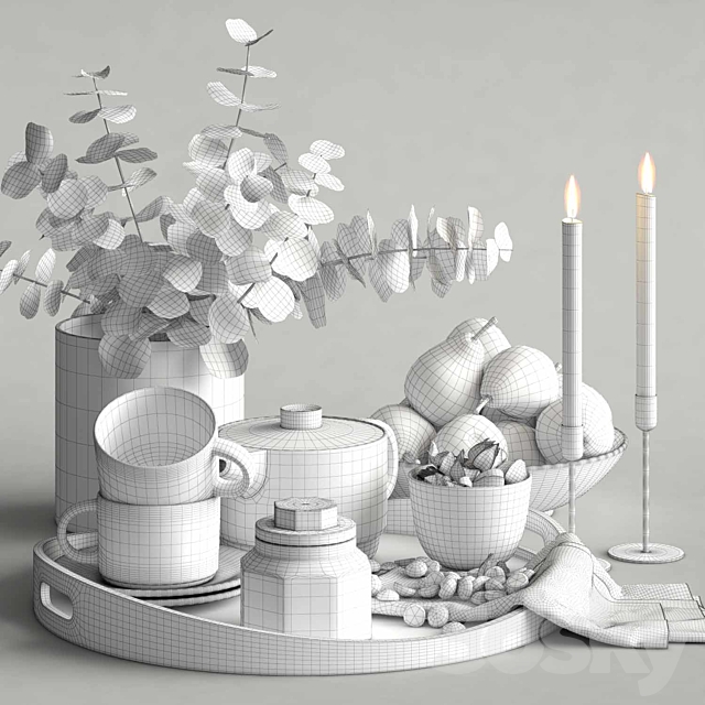 decorative set for the kitchen 3DSMax File - thumbnail 2