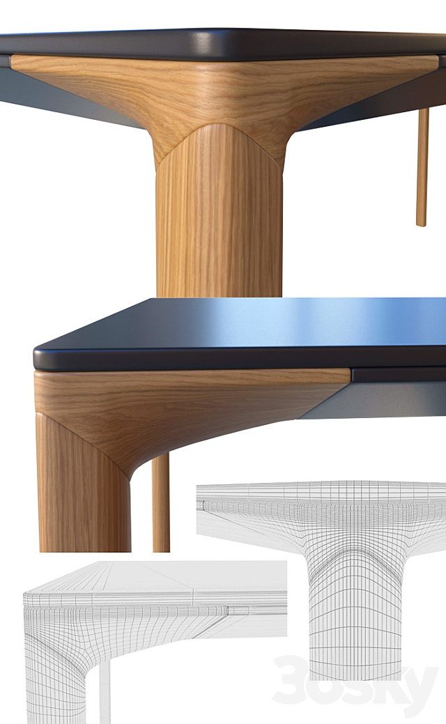 Kristalia Boiacca Wood Table 3DSMax File - thumbnail 2