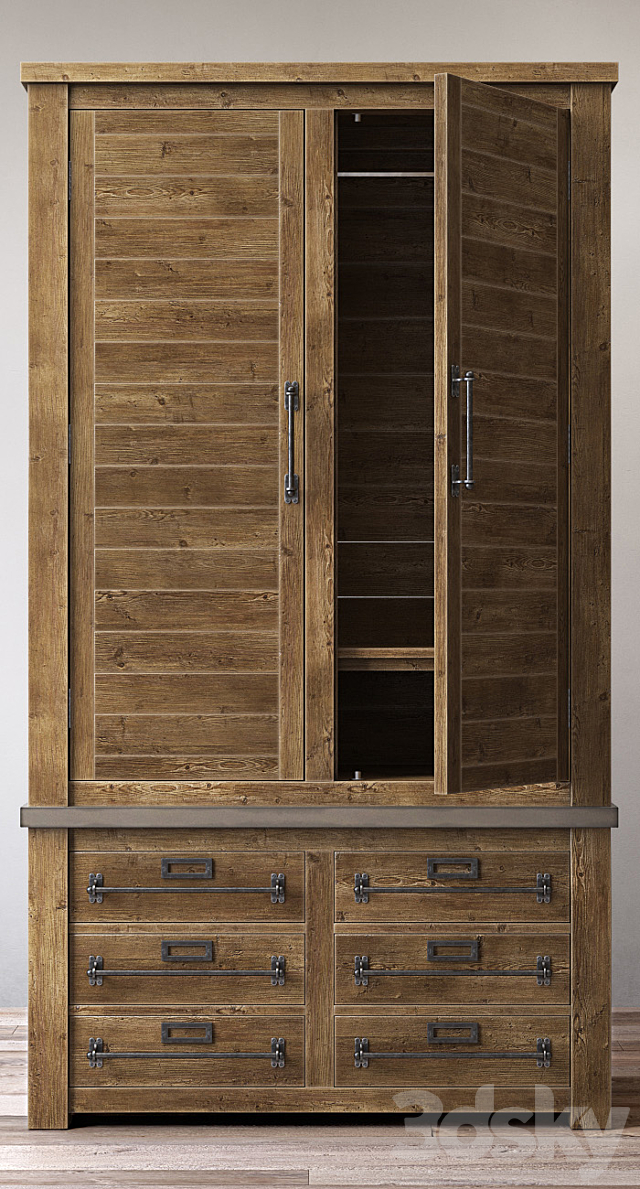 MERCANTILE ARMOIRE 3d