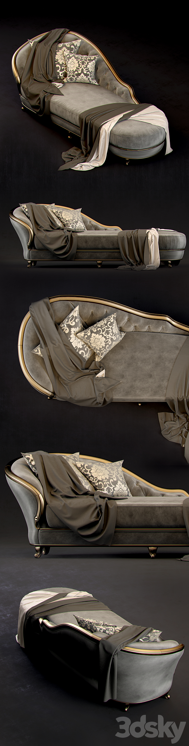 couch GoldComfort 3DSMax File - thumbnail 2