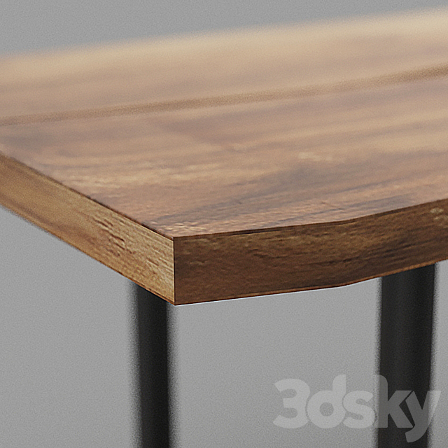 Wood Slab Table 3DSMax File - thumbnail 2