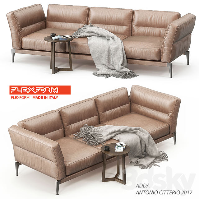 Flexform Adda sofa set 3d