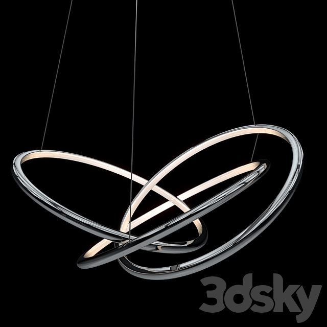 Pendant Lamp Saturn LED Copper Small 3DSMax File - thumbnail 2