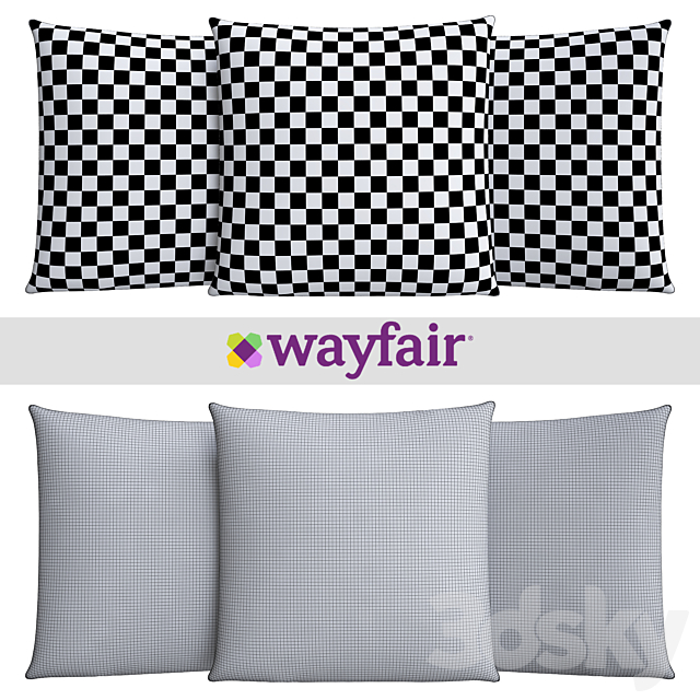 Decorative pillows from Wayfair shop 3DSMax File - thumbnail 2