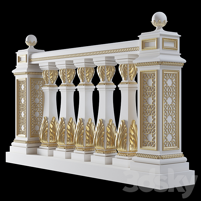 Baluster in oriental style 3DSMax File - thumbnail 1