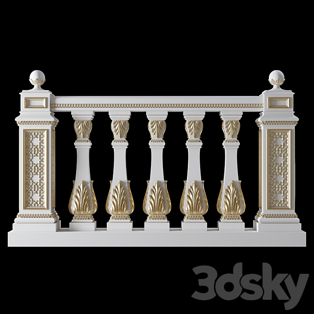 Baluster in oriental style 3DSMax File - thumbnail 2