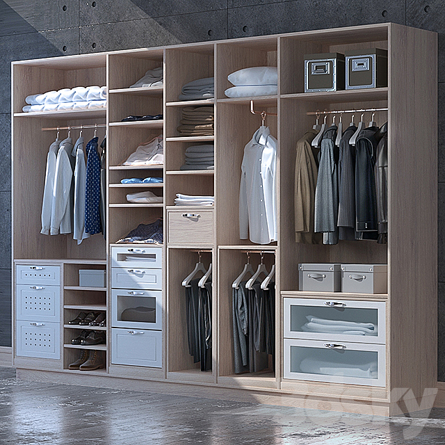 Set for clothes and shoes cabinet 3DSMax File - thumbnail 1