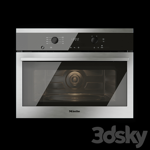 Built-in microwave oven Miele M6160TC 3DSMax File - thumbnail 1