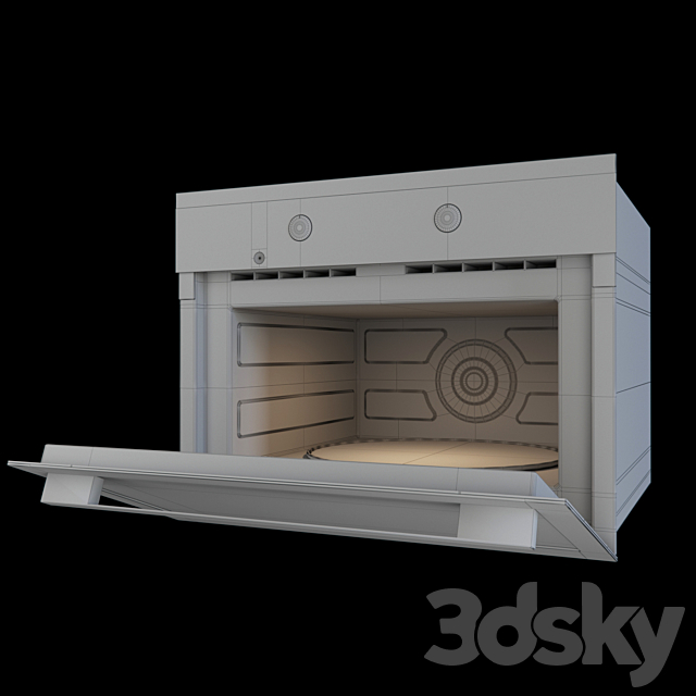 Built-in microwave oven Miele M6160TC 3DSMax File - thumbnail 3