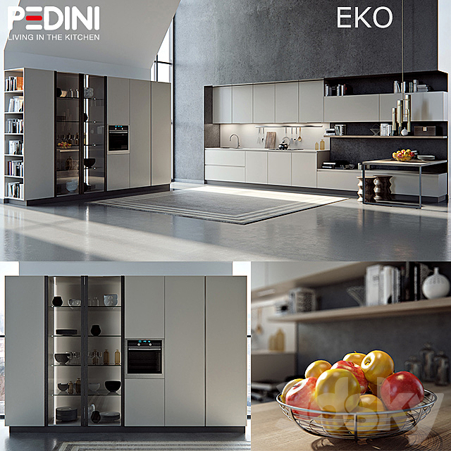 Kitchen Pedini Eko set2 (v-ray) 3DSMax File - thumbnail 1