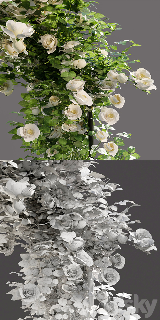 Arch with roses 3DSMax File - thumbnail 3
