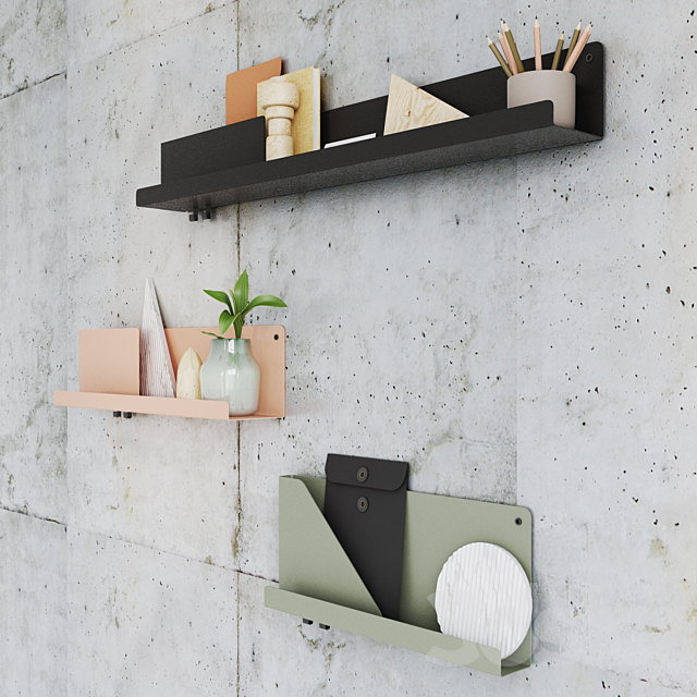 Mutto FOLDED SHELVES with decor 3DSMax File - thumbnail 2