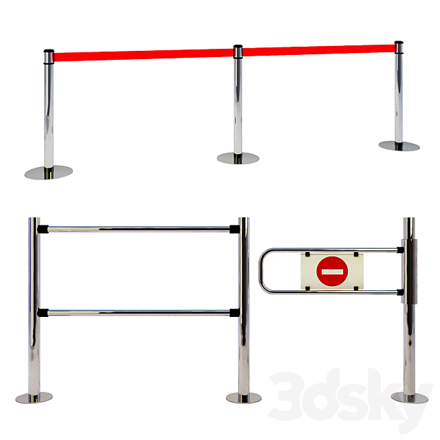 Entrance system. fencing 3d