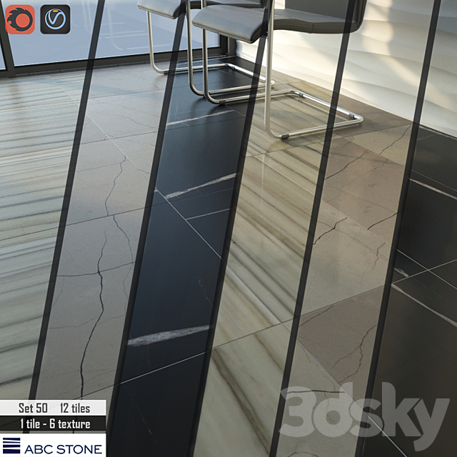 ABC stone Set 50 3d