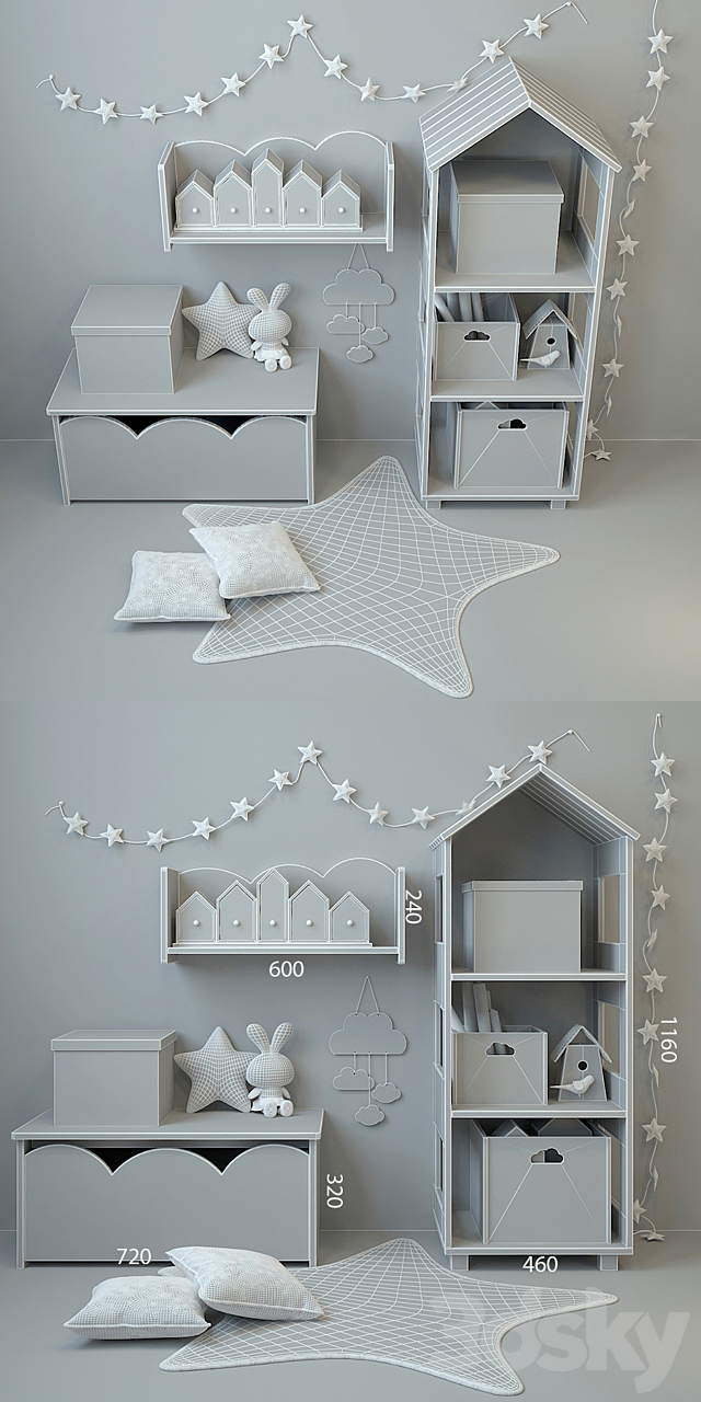 Children’s furniture and accessories 7 3DSMax File - thumbnail 3