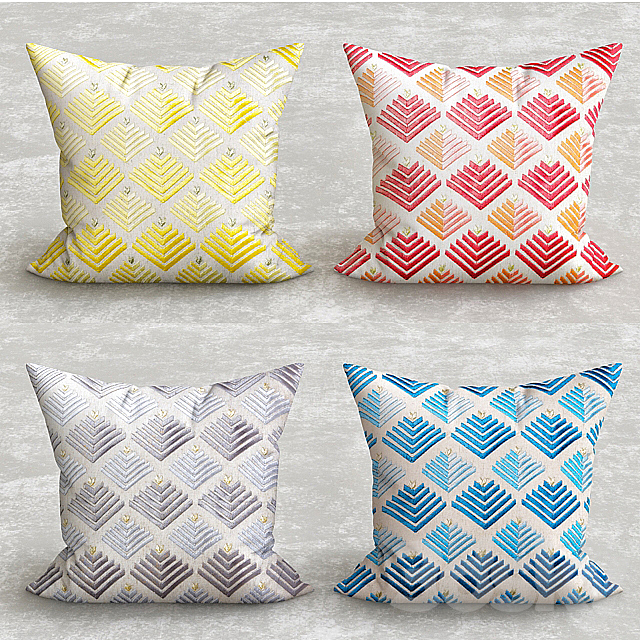 Decorative pillow collections 3d