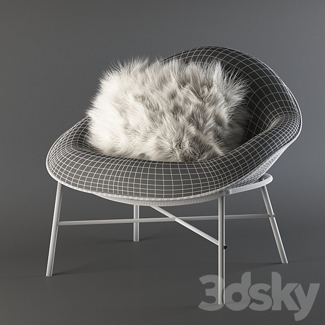 Comforty Oyster Armchair 3DSMax File - thumbnail 2