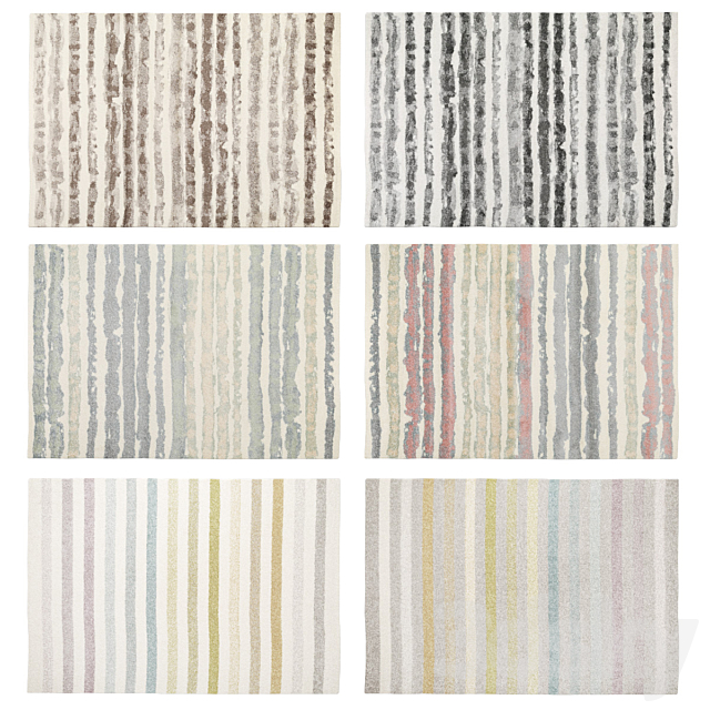 Benuta Justin and Striped Rugs 3d