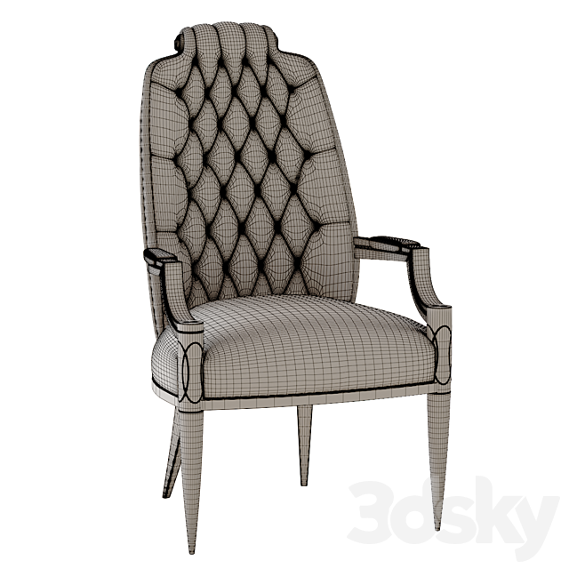 The Everly Dining Arm Chair 3DSMax File - thumbnail 2