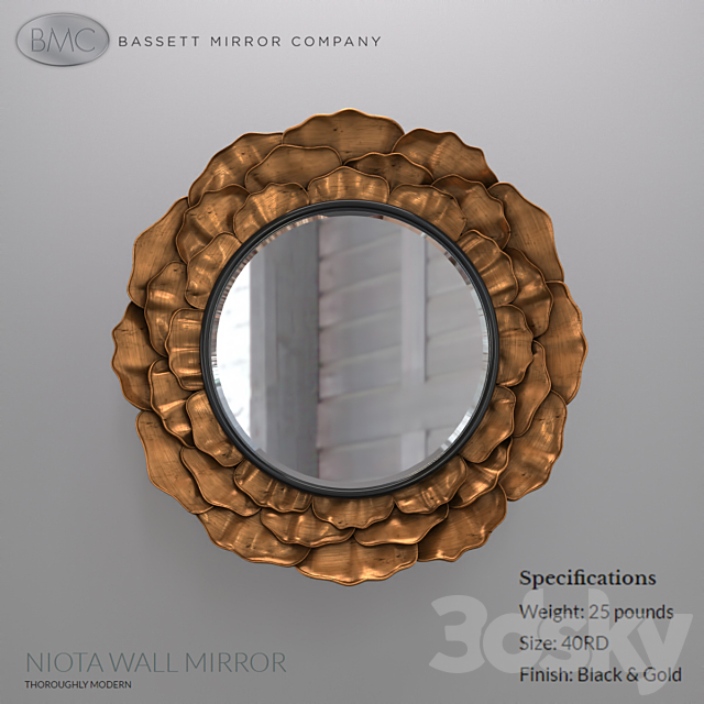 Bassett Mirror Company Niota wall mirror 3DSMax File - thumbnail 1